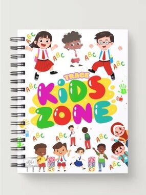 ABC Trace Notebook - White with Multicolor Letters